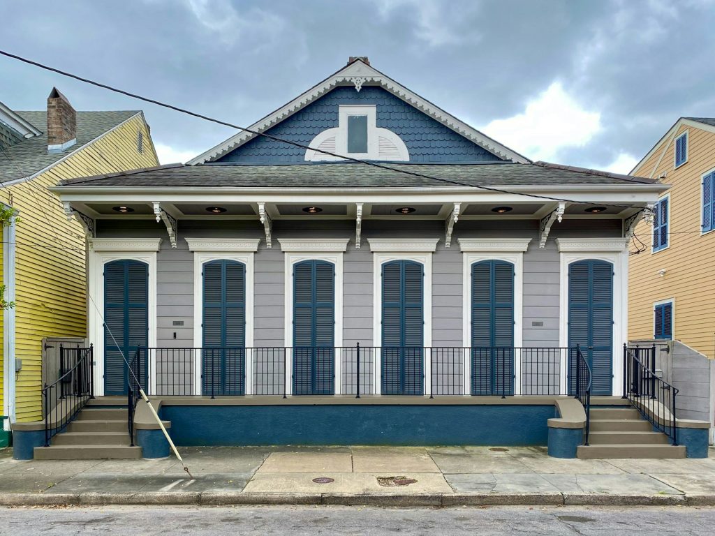 Double shotgun house in New Orleans